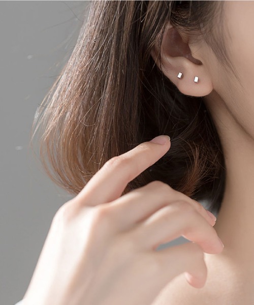 Ritomo De Ricco（リトモ・デ・リコ）の「オールシルバー925　スターリングシルバー　シンプルピアス（ピアス（両耳用）・レディース・A/B・SMALL）」の7枚目の写真