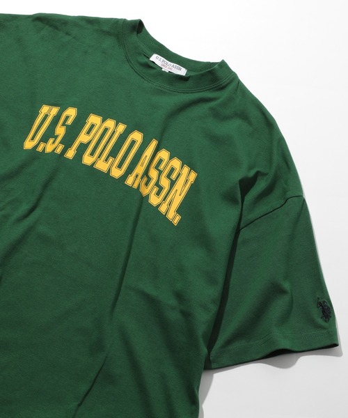 U.S. POLO ASSN.（ユーエスポロアッスン）の「【U.S. POLO ASSN.】USPOLO カレッジロゴ刺繍&袖ワンポイントロゴ Tシャツ（Tシャツ/カットソー・メンズ・ホワイト系/ホワイト系2/ブラック系/ブラック系2/グリーン系/グリーン系2/ネイビー系/ネイビー系2・S/M/L）」の6枚目の写真