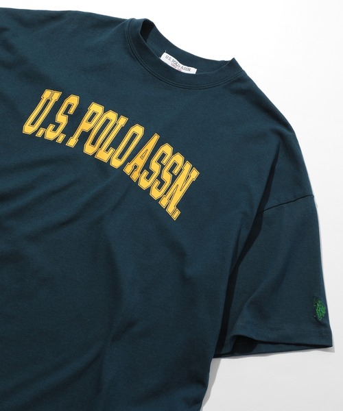 U.S. POLO ASSN.（ユーエスポロアッスン）の「【U.S. POLO ASSN.】USPOLO カレッジロゴ刺繍&袖ワンポイントロゴ Tシャツ（Tシャツ/カットソー・メンズ・ホワイト系/ホワイト系2/ブラック系/ブラック系2/グリーン系/グリーン系2/ネイビー系/ネイビー系2・S/M/L）」の8枚目の写真