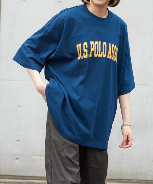 U.S. POLO ASSN.（ユーエスポロアッスン）の「【U.S. POLO ASSN.】USPOLO カレッジロゴ刺繍&袖ワンポイントロゴ Tシャツ（Tシャツ/カットソー・メンズ・ホワイト系/ホワイト系2/ブラック系/ブラック系2/グリーン系/グリーン系2/ネイビー系/ネイビー系2・S/M/L）」の17枚目の写真