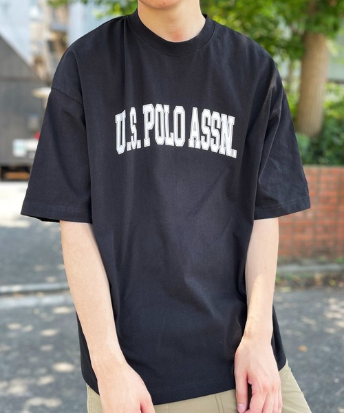 U.S. POLO ASSN.（ユーエスポロアッスン）の「【U.S. POLO ASSN.】USPOLO カレッジロゴ刺繍&袖ワンポイントロゴ Tシャツ（Tシャツ/カットソー・メンズ・ホワイト系/ホワイト系2/ブラック系/ブラック系2/グリーン系/グリーン系2/ネイビー系/ネイビー系2・S/M/L）」の20枚目の写真