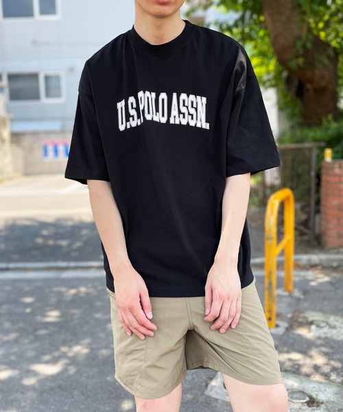 U.S. POLO ASSN.（ユーエスポロアッスン）の「【U.S. POLO ASSN.】USPOLO カレッジロゴ刺繍&袖ワンポイントロゴ Tシャツ（Tシャツ/カットソー・メンズ・ホワイト系/ホワイト系2/ブラック系/ブラック系2/グリーン系/グリーン系2/ネイビー系/ネイビー系2・S/M/L）」の21枚目の写真