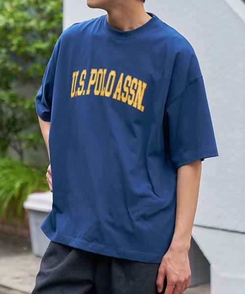 U.S. POLO ASSN.（ユーエスポロアッスン）の「【U.S. POLO ASSN.】USPOLO カレッジロゴ刺繍&袖ワンポイントロゴ Tシャツ（Tシャツ/カットソー・メンズ・ホワイト系/ホワイト系2/ブラック系/ブラック系2/グリーン系/グリーン系2/ネイビー系/ネイビー系2・S/M/L）」の18枚目の写真