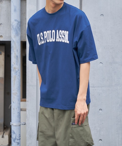 U.S. POLO ASSN.（ユーエスポロアッスン）の「【U.S. POLO ASSN.】USPOLO カレッジロゴ刺繍&袖ワンポイントロゴ Tシャツ（Tシャツ/カットソー・メンズ・ホワイト系/ホワイト系2/ブラック系/ブラック系2/グリーン系/グリーン系2/ネイビー系/ネイビー系2・S/M/L）」の15枚目の写真