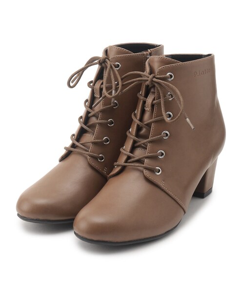 【未使用級】BOTTEGAVENETAレースアップヒールブーティ　ピンク22cm 未使用級】BOTTEGAVENETAレースアップヒールブーティ ピンク22cm