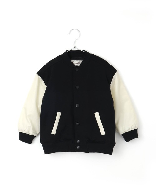 MAKE YOUR DAY（メイクユアデイ）の「無地スタジャン■150.160cm（スタジャン・キッズ・カーキ/ブラック/その他・150/160）」の3枚目の写真