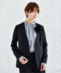 新品未使用　UNTITLED ノーカラージャケット ブラック UNTITLED ジャケット ノーカラージャケット 「背抜き／UV／接触