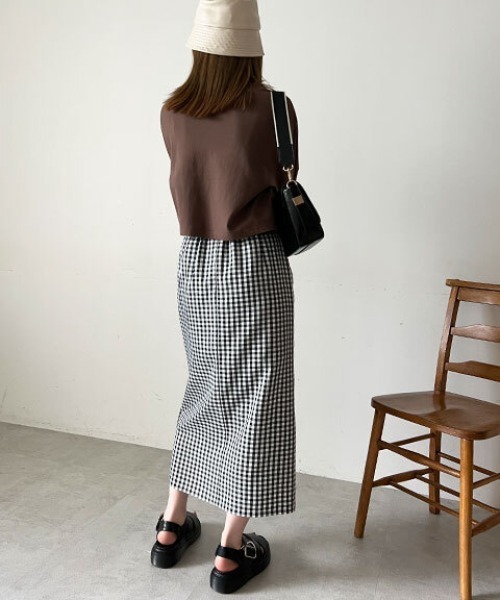 FREE'S MART（フリーズマート）の「【Sシリーズ対応】◆ギャザーディティールフロントスリットナロースカート（スカート・レディース・ホワイト系その他/ブラック/ブラウン系その他・X-SMALL/SMALL/MEDIUM）」の11枚目の写真