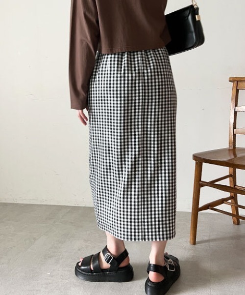 FREE'S MART（フリーズマート）の「【Sシリーズ対応】◆ギャザーディティールフロントスリットナロースカート（スカート・レディース・ホワイト系その他/ブラック/ブラウン系その他・X-SMALL/SMALL/MEDIUM）」の13枚目の写真