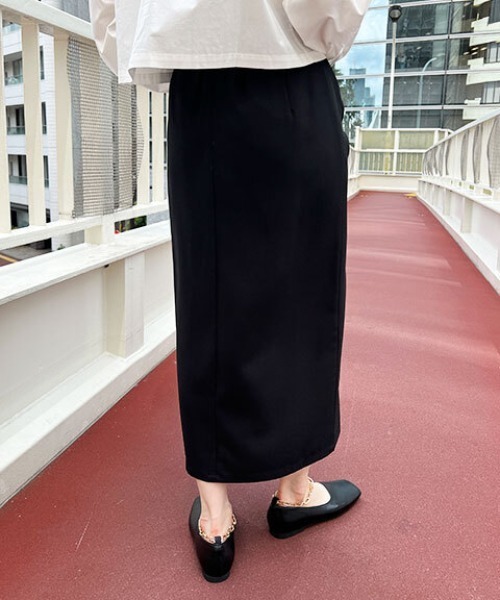 FREE'S MART（フリーズマート）の「【Sシリーズ対応】◆ギャザーディティールフロントスリットナロースカート（スカート・レディース・ホワイト系その他/ブラック/ブラウン系その他・X-SMALL/SMALL/MEDIUM）」の19枚目の写真