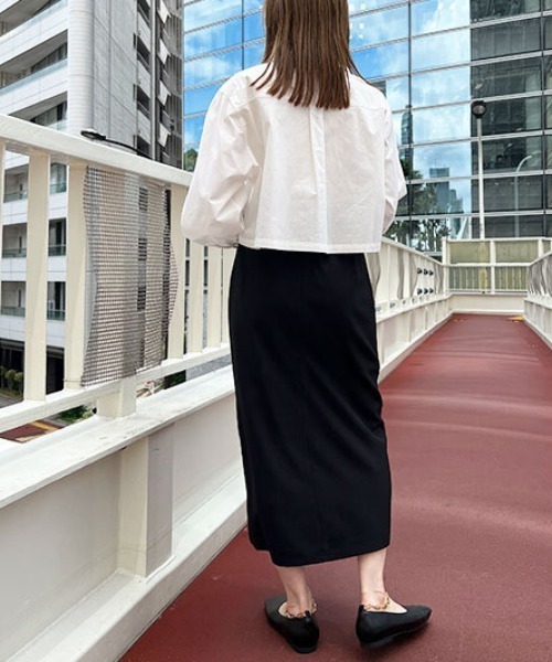 FREE'S MART（フリーズマート）の「【Sシリーズ対応】◆ギャザーディティールフロントスリットナロースカート（スカート・レディース・ホワイト系その他/ブラック/ブラウン系その他・X-SMALL/SMALL/MEDIUM）」の12枚目の写真