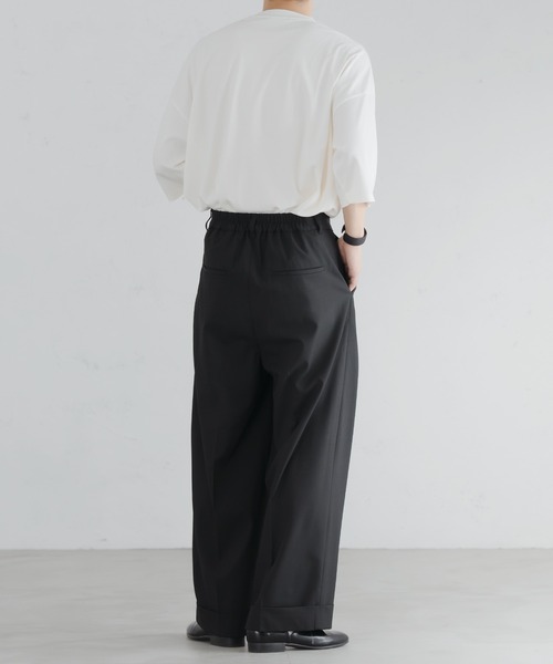 epnok（エプノック）の「ロールアップバギーワイドパンツ（スラックス・メンズ・ブラック/モカ/グレイッシュブルー・SMALL/MEDIUM/LARGE）」の8枚目の写真