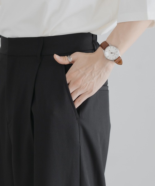 epnok（エプノック）の「ロールアップバギーワイドパンツ（スラックス・メンズ・ブラック/モカ/グレイッシュブルー・SMALL/MEDIUM/LARGE）」の16枚目の写真