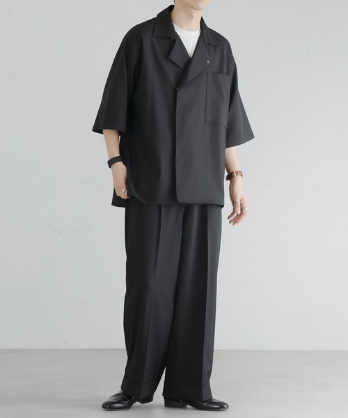 epnok（エプノック）の「ロールアップバギーワイドパンツ（スラックス・メンズ・ブラック/モカ/グレイッシュブルー・SMALL/MEDIUM/LARGE）」の11枚目の写真