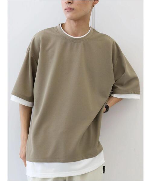CRAFT STANDARD BOUTIQUE(クラフトスタンダードブティック)の「JQカットレイヤーTEE *(Tシャツ/カットソー・メンズ・チャコールグレー/グレー/カーキ/モカ・LL/M/L)」の12枚目の写真