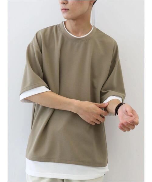 CRAFT STANDARD BOUTIQUE(クラフトスタンダードブティック)の「JQカットレイヤーTEE *(Tシャツ/カットソー・メンズ・チャコールグレー/グレー/カーキ/モカ・LL/M/L)」の15枚目の写真