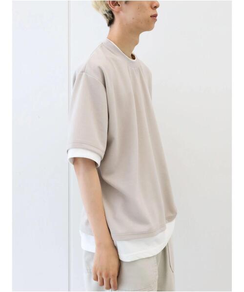 CRAFT STANDARD BOUTIQUE(クラフトスタンダードブティック)の「JQカットレイヤーTEE *(Tシャツ/カットソー・メンズ・チャコールグレー/グレー/カーキ/モカ・LL/M/L)」の18枚目の写真