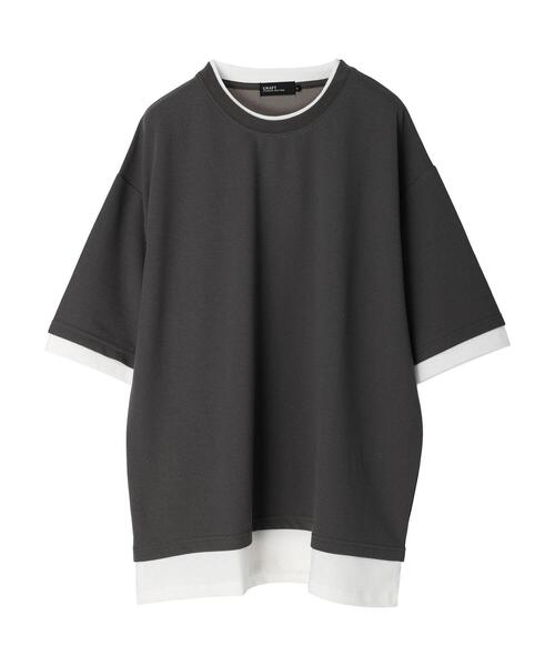 CRAFT STANDARD BOUTIQUE(クラフトスタンダードブティック)の「JQカットレイヤーTEE *(Tシャツ/カットソー・メンズ・チャコールグレー/グレー/カーキ/モカ・LL/M/L)」の14枚目の写真
