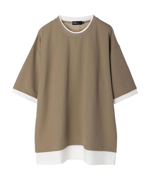 CRAFT STANDARD BOUTIQUE(クラフトスタンダードブティック)の「JQカットレイヤーTEE *(Tシャツ/カットソー・メンズ・チャコールグレー/グレー/カーキ/モカ・LL/M/L)」の9枚目の写真