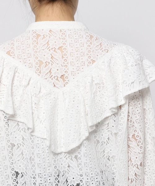 eL（エル）の「【eL】Lace Stand Shirt/162835（シャツ/ブラウス