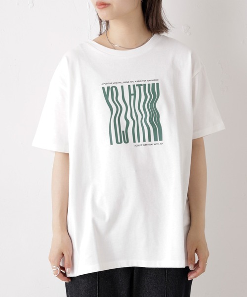 Kastane（カスタネ）の「WAVYロゴTee（Tシャツ/カットソー・レディース・チャコールグレー/オフホワイト/オレンジ/ブルー・FREE）」の6枚目の写真
