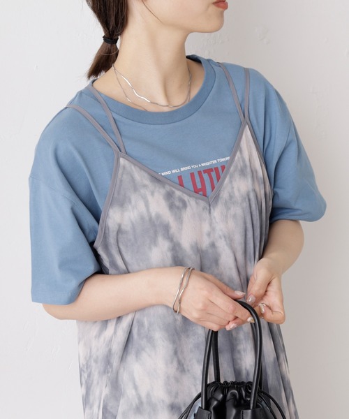 Kastane（カスタネ）の「WAVYロゴTee（Tシャツ/カットソー・レディース・チャコールグレー/オフホワイト/オレンジ/ブルー・FREE）」の22枚目の写真