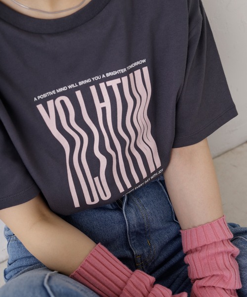 Kastane（カスタネ）の「WAVYロゴTee（Tシャツ/カットソー・レディース・チャコールグレー/オフホワイト/オレンジ/ブルー・FREE）」の19枚目の写真