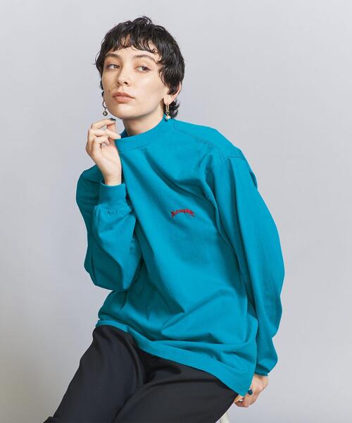 BEAUTY&YOUTH UNITED ARROWS(ビューティーアンドユースユナイテッドアローズ)の「【別注】<NutmegMills>ロゴロングスリーブTシャツ(Tシャツ/カットソー・レディース・ホワイト/ブラック/ロイヤルブルー・FREE)」の3枚目の写真