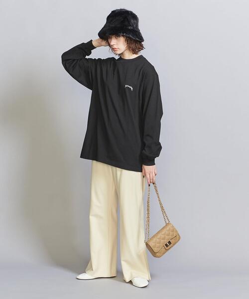 BEAUTY&YOUTH UNITED ARROWS(ビューティーアンドユースユナイテッドアローズ)の「【別注】<NutmegMills>ロゴロングスリーブTシャツ(Tシャツ/カットソー・レディース・ホワイト/ブラック/ロイヤルブルー・FREE)」の9枚目の写真