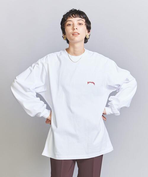 BEAUTY&YOUTH UNITED ARROWS(ビューティーアンドユースユナイテッドアローズ)の「【別注】<NutmegMills>ロゴロングスリーブTシャツ(Tシャツ/カットソー・レディース・ホワイト/ブラック/ロイヤルブルー・FREE)」の11枚目の写真