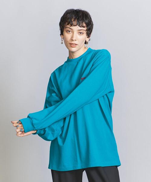 BEAUTY&YOUTH UNITED ARROWS(ビューティーアンドユースユナイテッドアローズ)の「【別注】<NutmegMills>ロゴロングスリーブTシャツ(Tシャツ/カットソー・レディース・ホワイト/ブラック/ロイヤルブルー・FREE)」の12枚目の写真