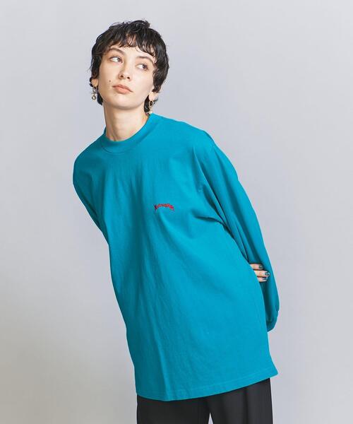 BEAUTY&YOUTH UNITED ARROWS(ビューティーアンドユースユナイテッドアローズ)の「【別注】<NutmegMills>ロゴロングスリーブTシャツ(Tシャツ/カットソー・レディース・ホワイト/ブラック/ロイヤルブルー・FREE)」の13枚目の写真