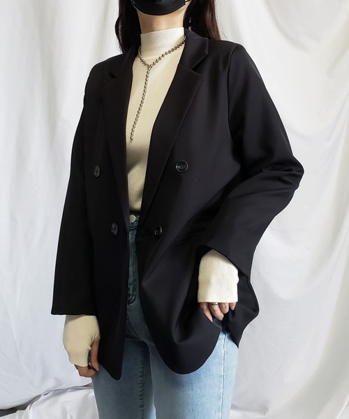 me+em select(ミームセレクト)の「ハイネックタックパフスリーブ指穴ニットトップス(ニット/セーター・レディース・ブラック/ベージュ/レッド・FREE)」の19枚目の写真