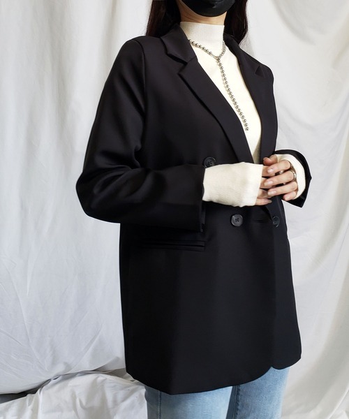 me+em select(ミームセレクト)の「ハイネックタックパフスリーブ指穴ニットトップス(ニット/セーター・レディース・ブラック/ベージュ/レッド・FREE)」の20枚目の写真