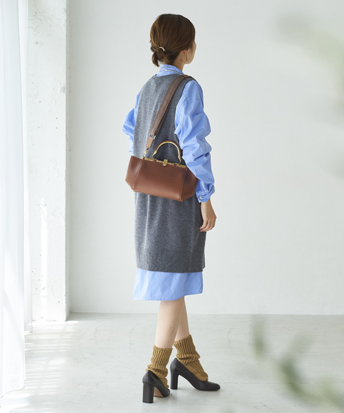 plage（プラージュ）の「long ニットベスト（ベスト・レディース・ブラウン系その他/グレー・FREE）」の7枚目の写真