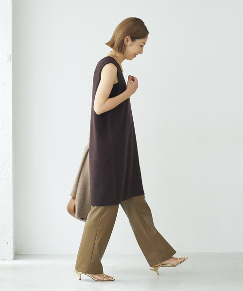 plage（プラージュ）の「long ニットベスト（ベスト・レディース・ブラウン系その他/グレー・FREE）」の15枚目の写真