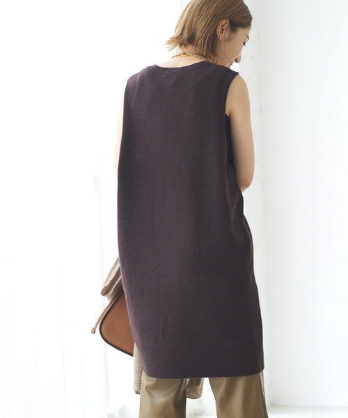 plage（プラージュ）の「long ニットベスト（ベスト・レディース・ブラウン系その他/グレー・FREE）」の18枚目の写真
