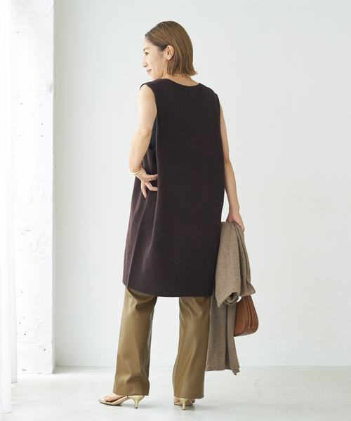 plage（プラージュ）の「long ニットベスト（ベスト・レディース・ブラウン系その他/グレー・FREE）」の19枚目の写真