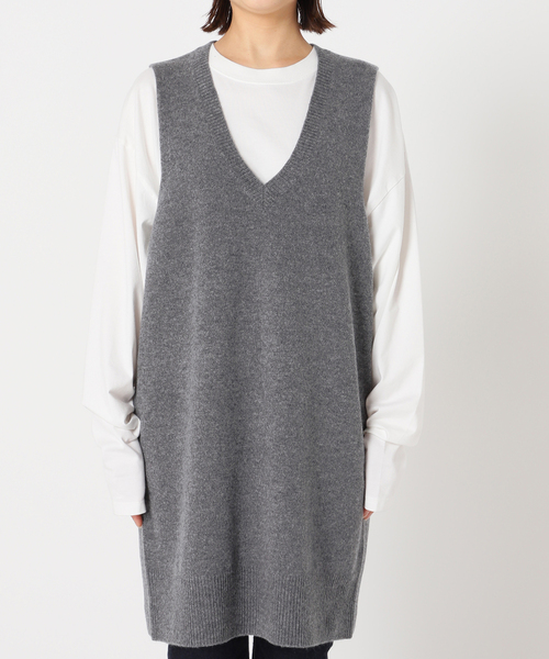 plage（プラージュ）の「long ニットベスト（ベスト・レディース・ブラウン系その他/グレー・FREE）」の20枚目の写真