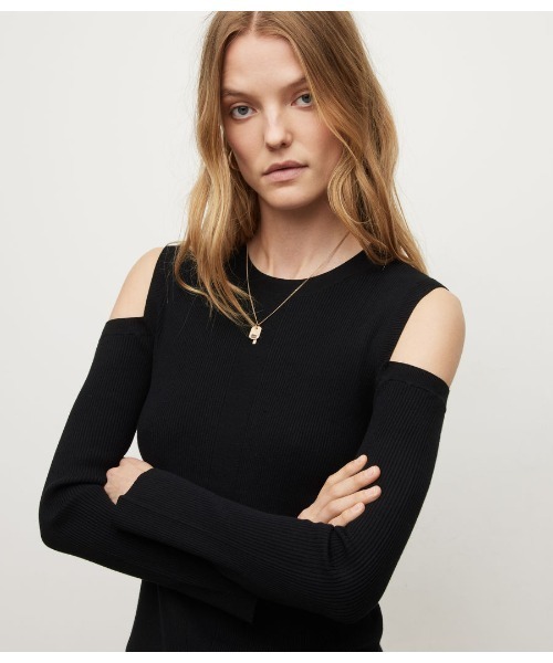 ALLSAINTS(オールセインツ)の「ELION RIB JUMPER | ELION RIB ニット・セーター(ニット/セーター・レディース・ブラック・S/M/XS)」の6枚目の写真
