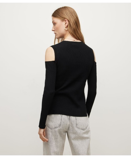 ALLSAINTS(オールセインツ)の「ELION RIB JUMPER | ELION RIB ニット・セーター(ニット/セーター・レディース・ブラック・S/M/XS)」の4枚目の写真