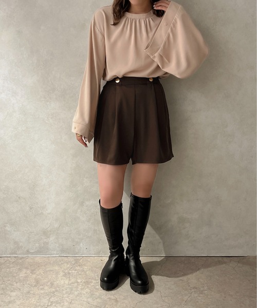 apres jour clair(アプレジュールクレア)の「【apres jour clair】Wボタンショートパンツ【ZOZOTOWN限定アイテム】(その他パンツ・レディース・カーキ/ライトベージュ/ダークブラウン・フリー/X-LARGE)」の13枚目の写真