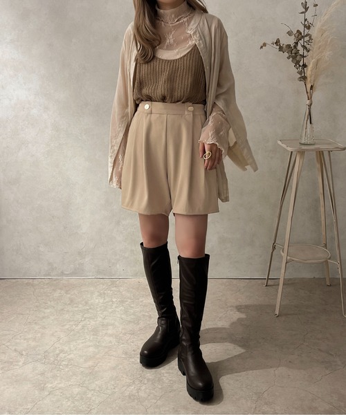 apres jour clair(アプレジュールクレア)の「【apres jour clair】Wボタンショートパンツ【ZOZOTOWN限定アイテム】(その他パンツ・レディース・カーキ/ライトベージュ/ダークブラウン・フリー/X-LARGE)」の18枚目の写真