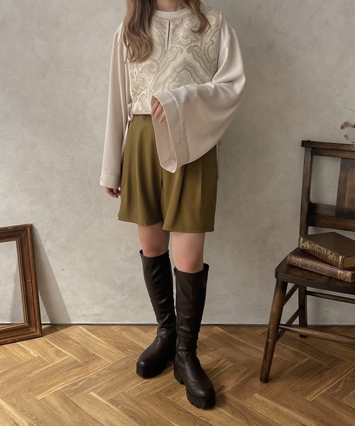 apres jour clair(アプレジュールクレア)の「【apres jour clair】Wボタンショートパンツ【ZOZOTOWN限定アイテム】(その他パンツ・レディース・カーキ/ライトベージュ/ダークブラウン・フリー/X-LARGE)」の8枚目の写真