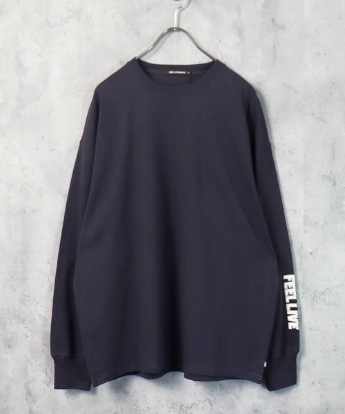 SHI-JYOMAN(シジョマン)の「【USコットン100%】袖口リブ長袖Tシャツ(Tシャツ/カットソー・メンズ・ダークグリーン系/ベージュ/ブラウン/杢グレー/ネイビー系/グレー系/スモークピンク/ホワイト系/ネイビー/グレー系1/ベージュ系/ホワイト系1/ブラック系/ブラック/グレー系2/チャコール/ブラック系1/オフホワイト/ブルー/ダークグリーン・L/M/XL)」の11枚目の写真