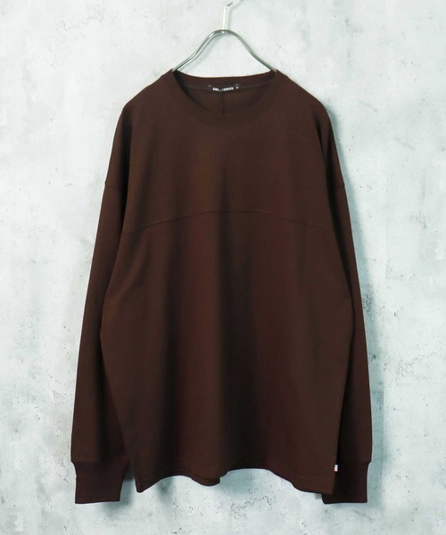 SHI-JYOMAN(シジョマン)の「【USコットン100%】袖口リブ長袖Tシャツ(Tシャツ/カットソー・メンズ・ダークグリーン系/ベージュ/ブラウン/杢グレー/ネイビー系/グレー系/スモークピンク/ホワイト系/ネイビー/グレー系1/ベージュ系/ホワイト系1/ブラック系/ブラック/グレー系2/チャコール/ブラック系1/オフホワイト/ブルー/ダークグリーン・L/M/XL)」の12枚目の写真