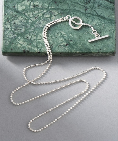 NEW BROWN(ニューブラウン)の「【NEW BROWN】ball chain silver necklace ボールチェーンシルバーネックレス NB18(ネックレス・メンズ・シルバー・FREE)」の1枚目の写真