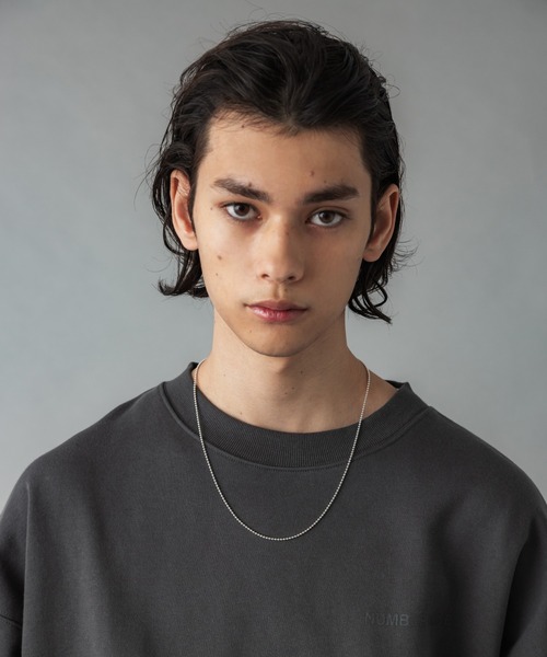 NEW BROWN(ニューブラウン)の「【NEW BROWN】ball chain silver necklace ボールチェーンシルバーネックレス NB18(ネックレス・メンズ・シルバー・FREE)」の2枚目の写真