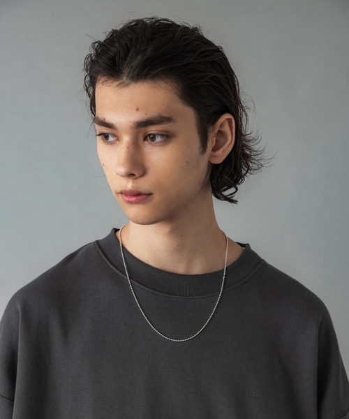NEW BROWN(ニューブラウン)の「【NEW BROWN】ball chain silver necklace ボールチェーンシルバーネックレス NB18(ネックレス・メンズ・シルバー・FREE)」の3枚目の写真