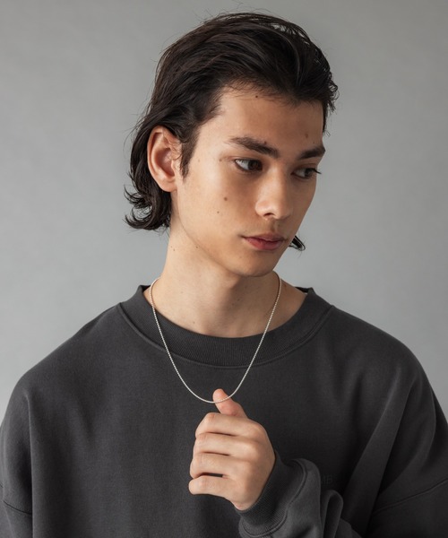 NEW BROWN(ニューブラウン)の「【NEW BROWN】ball chain silver necklace ボールチェーンシルバーネックレス NB18(ネックレス・メンズ・シルバー・FREE)」の4枚目の写真